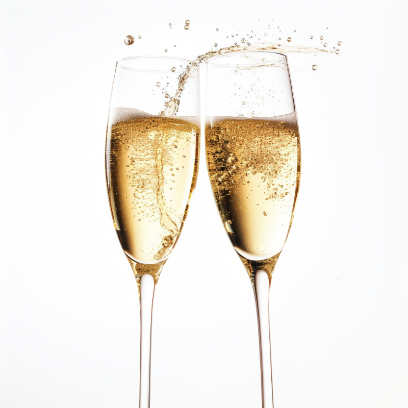 toast two glasses of champagne toasting on a white backgroun bd9552d4 e173 4ee5 9630 11c444d9fa39 0